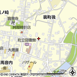 秋田県雄勝郡羽後町西馬音内裏町75周辺の地図