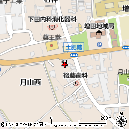 秋田県横手市増田町増田月山西周辺の地図