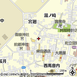 秋田県雄勝郡羽後町西馬音内裏町18周辺の地図