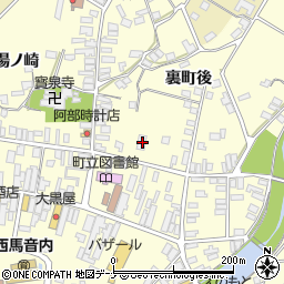 秋田県雄勝郡羽後町西馬音内裏町77周辺の地図