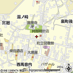 秋田県雄勝郡羽後町西馬音内裏町90周辺の地図