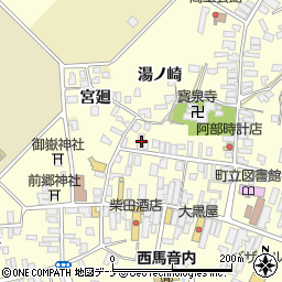 秋田県雄勝郡羽後町西馬音内裏町104周辺の地図