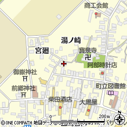 秋田県雄勝郡羽後町西馬音内裏町105-1周辺の地図