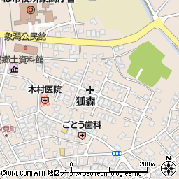 秋田県にかほ市象潟町狐森周辺の地図