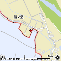 秋田県湯沢市八幡熊ノ堂周辺の地図