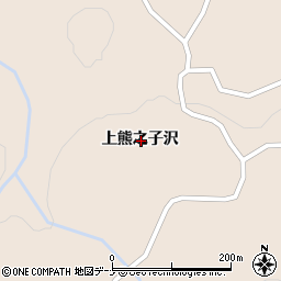 秋田県由利本荘市矢島町荒沢上熊之子沢周辺の地図