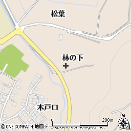 秋田県にかほ市象潟町（林の下）周辺の地図
