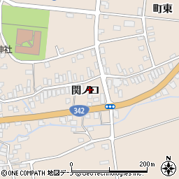 秋田県横手市増田町増田関ノ口周辺の地図