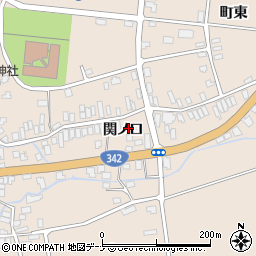 秋田県横手市増田町増田（関ノ口）周辺の地図