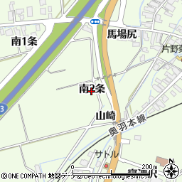 秋田県湯沢市岩崎（南２条）周辺の地図