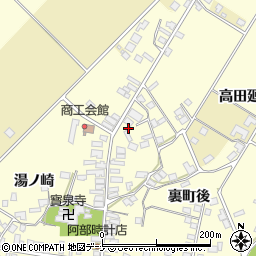 秋田県羽後町（雄勝郡）西馬音内（福田）周辺の地図
