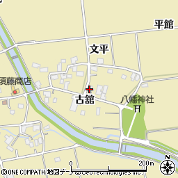 秋田県湯沢市八幡古舘周辺の地図
