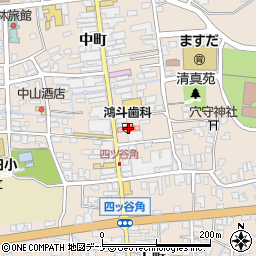 秋田県横手市増田町増田七日町128周辺の地図