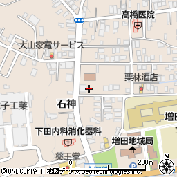 秋田県横手市増田町増田石神周辺の地図