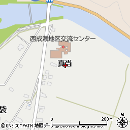 秋田県横手市増田町荻袋真当周辺の地図