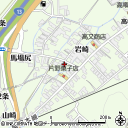 岩崎郵便局周辺の地図
