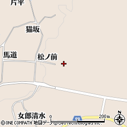 秋田県にかほ市象潟町松ノ前周辺の地図