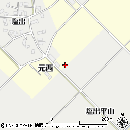 秋田県羽後町（雄勝郡）元西周辺の地図