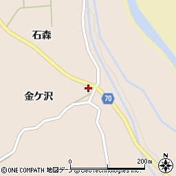 秋田県由利本荘市矢島町元町金ケ沢27周辺の地図