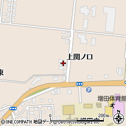 秋田県横手市増田町増田上関ノ口周辺の地図