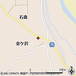 秋田県由利本荘市矢島町元町金ケ沢25周辺の地図