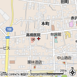 秋田県横手市増田町増田本町38周辺の地図