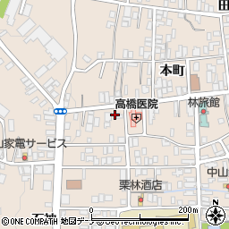 秋田県横手市増田町増田本町54周辺の地図