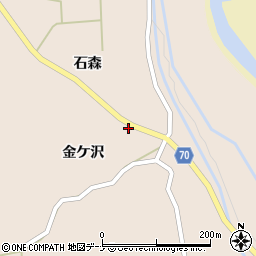 秋田県由利本荘市矢島町元町金ケ沢85周辺の地図