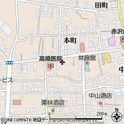 秋田県横手市増田町増田本町37周辺の地図