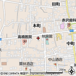 秋田県横手市増田町増田本町26周辺の地図