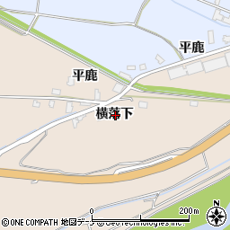 秋田県横手市増田町増田横落下周辺の地図