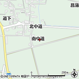 秋田県湯沢市二井田南中道周辺の地図