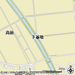 秋田県湯沢市八幡下谷地周辺の地図