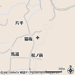 秋田県にかほ市象潟町猫坂周辺の地図