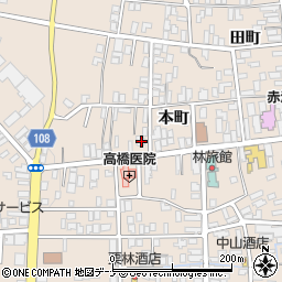 秋田県横手市増田町増田本町64周辺の地図