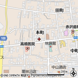 秋田県横手市増田町増田本町69周辺の地図
