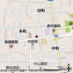 秋田県横手市増田町増田本町75周辺の地図