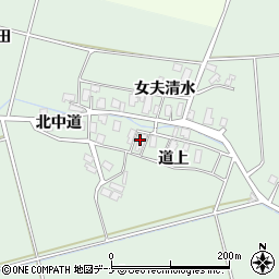 秋田県湯沢市二井田道上周辺の地図