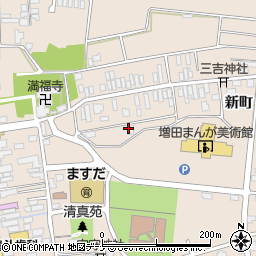 秋田県横手市増田町増田周辺の地図