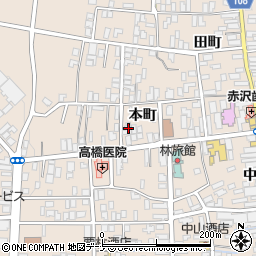 秋田県横手市増田町増田本町67周辺の地図