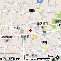 秋田県横手市増田町増田本町77周辺の地図