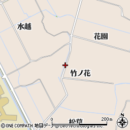 秋田県にかほ市象潟町竹ノ花周辺の地図