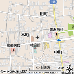 秋田県横手市増田町増田本町74周辺の地図