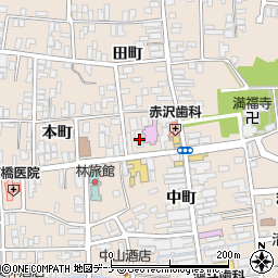 秋田県横手市増田町増田本町80周辺の地図