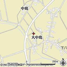 秋田県湯沢市八幡大中島周辺の地図