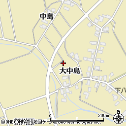秋田県湯沢市八幡（大中島）周辺の地図