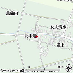 秋田県湯沢市二井田北中道10周辺の地図
