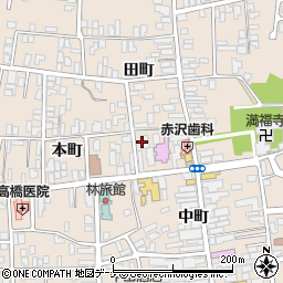 秋田県横手市増田町増田本町79周辺の地図