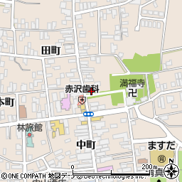 秋田県横手市増田町増田田町65周辺の地図