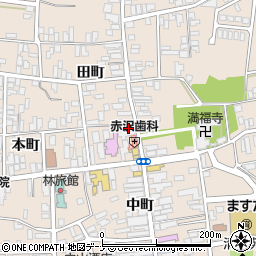 秋田県横手市増田町増田田町136周辺の地図